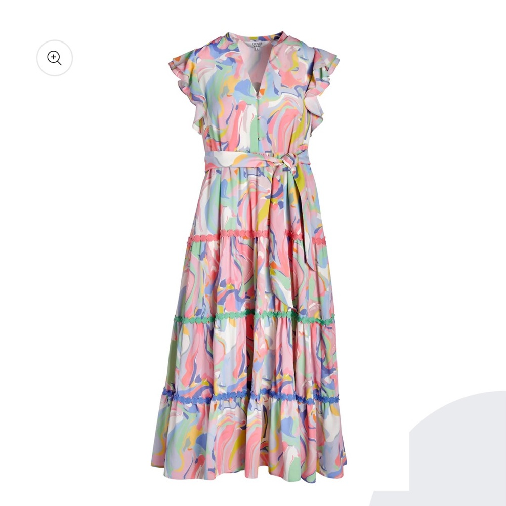 Brand New Crosby Kemble Palm Beach Print Maxi